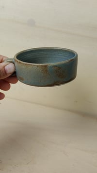 Image 4 of Light Blue Speckled Coffee Cup - Wide & Wonderful