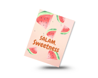 Image 1 of Salam Baby Card – Watermelon Themed New Baby Card 