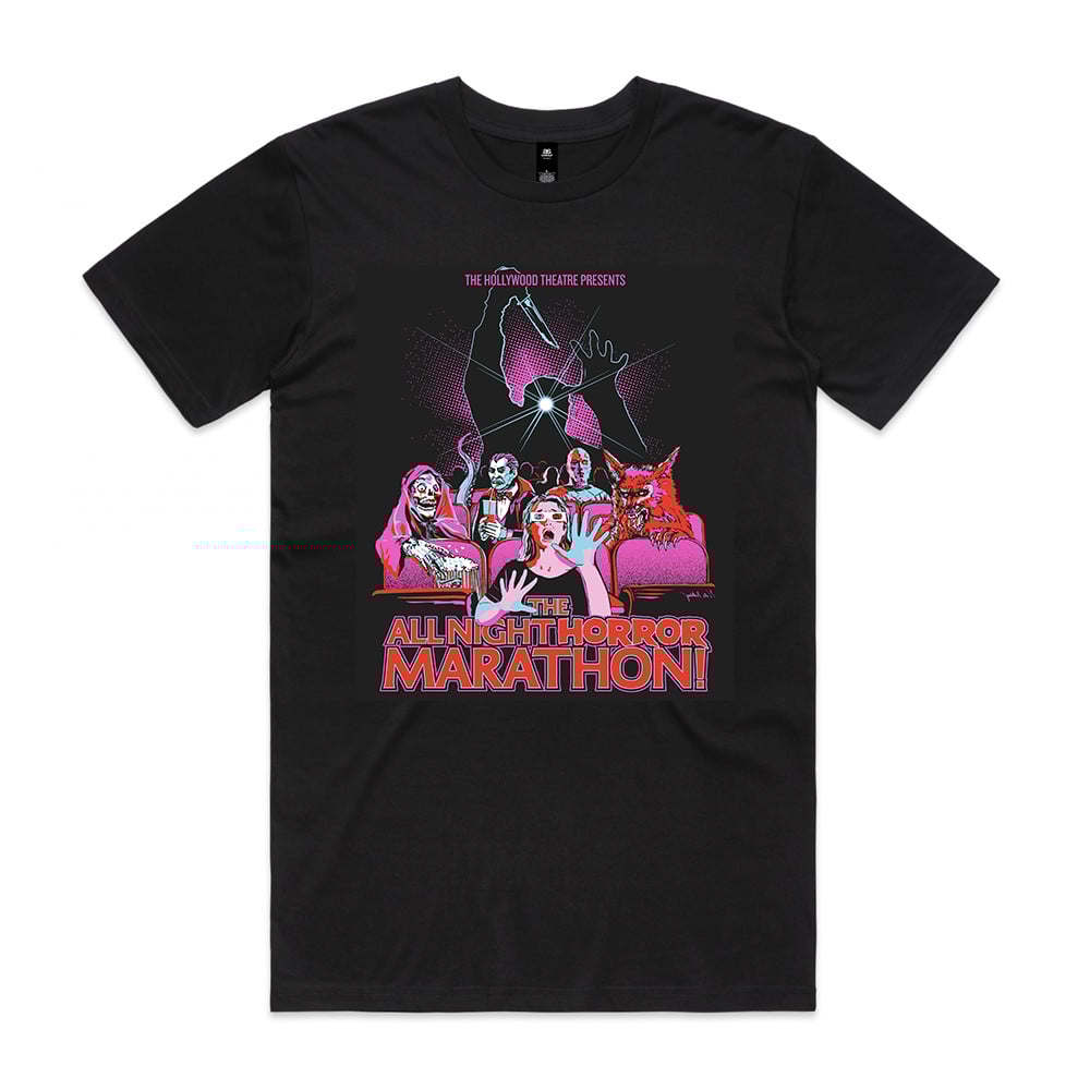 Image of 2025 All Night Horror Marathon T-Shirt *PRE-ORDER*