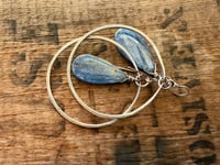 Image 5 of Sterling Silver Statement Blue Kyanite earrings/ n7