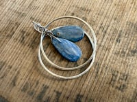 Image 7 of Sterling Silver Statement Blue Kyanite earrings/ n7