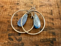 Image 10 of Sterling Silver Statement Blue Kyanite earrings/ n7