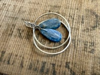 Image 18 of Sterling Silver Statement Blue Kyanite earrings/ n7