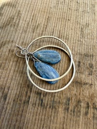 Image 20 of Sterling Silver Statement Blue Kyanite earrings/ n7