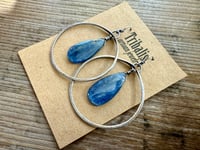 Image 21 of Sterling Silver Statement Blue Kyanite earrings/ n7