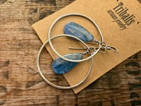 Image 23 of Sterling Silver Statement Blue Kyanite earrings/ n7