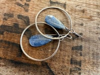 Image 24 of Sterling Silver Statement Blue Kyanite earrings/ n7