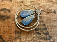Image 25 of Sterling Silver Statement Blue Kyanite earrings/ n7