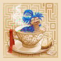 Image of JUST A WORM  - GICLÉE PRINT - 6x6