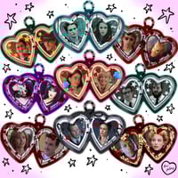 Image 1 of PREORDER: horror heart locket acrylic keychains series 3