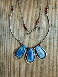 Image 25 of Indigo Blue * Solid Sterling Silver Statement Blue Kyanite necklace / n10