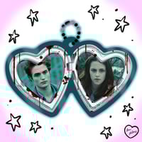 Image 2 of PREORDER: horror heart locket acrylic keychains series 3