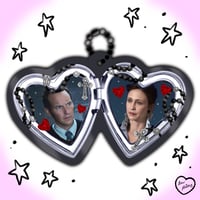 Image 5 of PREORDER: horror heart locket acrylic keychains series 3