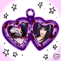 Image 9 of PREORDER: horror heart locket acrylic keychains series 3
