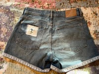 Image 3 of uPcYcLeD Denim Shorts- Vintage Birdie Linen & Lace Size 8
