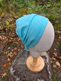 Image 1 of Linen Covering in Varieted Aqua
