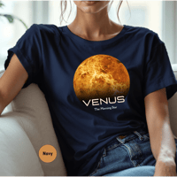 Image 1 of Planet Venus T-Shirt – Bright, Vibrant Space Style for Sci-Fi Fans