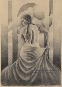 Spheres, original drawing, A3