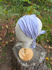 Image 2 of Linen Covering in Purple Crosshatch