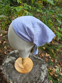 Image 3 of Linen Covering in Purple Crosshatch