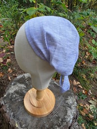 Image 1 of Linen Covering in Purple Crosshatch