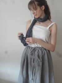 Image 5 of hand-knitted recycled cotton SCARVE // very soft, light