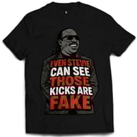 Image 1 of Woven Drip Stevie Fake Kicks Tee – Black, White, Red