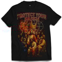 Image 1 of Woven Drip Protect Ya Faith Tee – Black