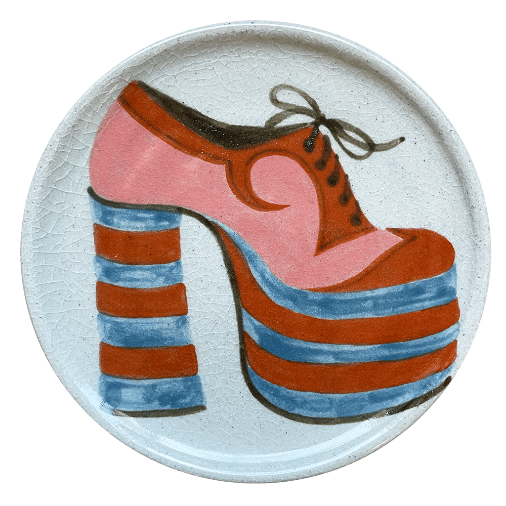 Image of Striped Platform Shoe plate