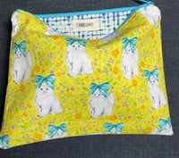 Image 1 of Too Pretty Kittens Blue Zip Bag 
