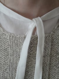 Image 2 of hand-made light cotton BLOUSE // wide, cozy, with ties on sleeves and at neck