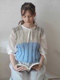 Image 1 of hand-made light cotton BLOUSE // wide, cozy, with ties on sleeves and at neck
