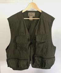 Image 1 of Vintage LL Bean Fishing Cargo Vest Mens XXL