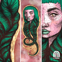 Image 1 of "Meredith" 12x36" Surreal Femme Portrait