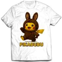 Image 2 of Woven Drip Pikabubu Tee – Black, White