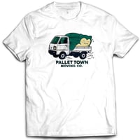 Image 1 of Woven Drip Pallet Town Moving Tee – Black, White, Navy