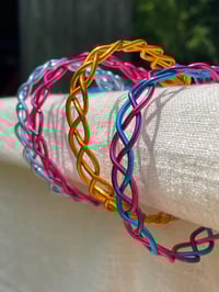 Image 1 of braided anodized aluminum wire bracelet 