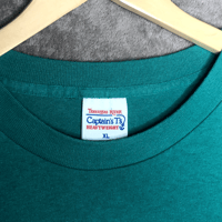 Image 3 of Milwaukee Wisconsin Boxy Single Stitch 90s T-Shirt XL Teal Made In USA