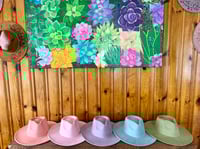 Image 3 of Blank Vegan Suede Fedora Hats 