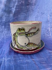 Image 1 of Froggy Planter with Lily Pad Tray