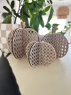 Image of Faux Rattan Pumpkin Set