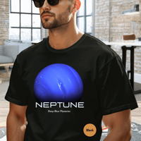Image 1 of Neptune Graphic T-Shirt – Bright, Vibrant Space Style for Sci-Fi Fans