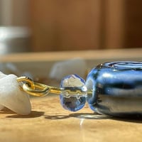 Image 3 of blue spiral with chipped stone bracelet 