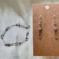 wire wrap bracelet/earring set