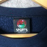 Image 3 of West Virginia University 90s Crew Sweatshirt Large Navy Made in USA