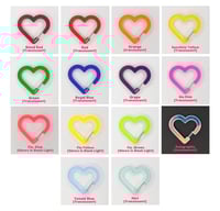 Image 2 of Transparent Heart Acrylic Carabiners ( Perfect for K-pop polca, Oshi, Itabags) -buy 4 get 1 free ...