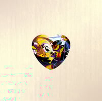 Heart Button Pin "Ink & Error"
