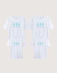 Image 2 of Snowflake & Snowmen Christmas T-Shirt (Unisex)