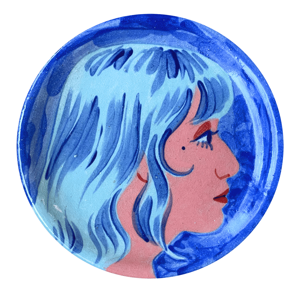 Image of Blue Profile plate