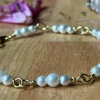 Image 2 of faux pearl and stainless steel chain necklace and/or bracelet 